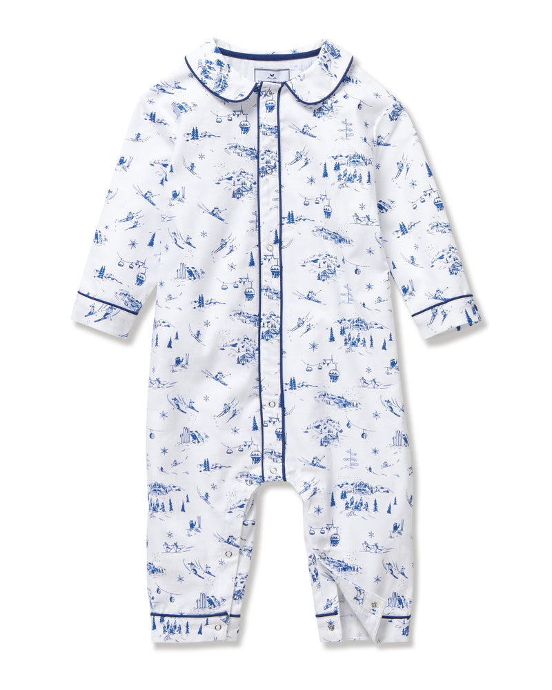 Petite Plume Twill Cambridge Romper in Chalet Toile