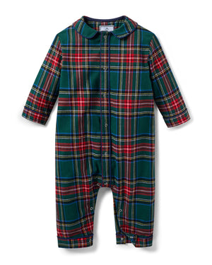 Petite Plume Brushed Twill Cambridge Romper in Kensington Tartan