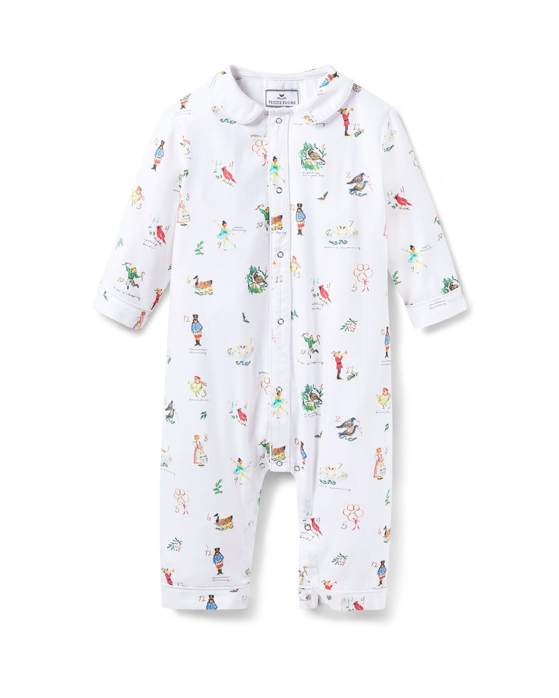 Petite Plume Twill Cambridge Romper in 12 Days of Christmas