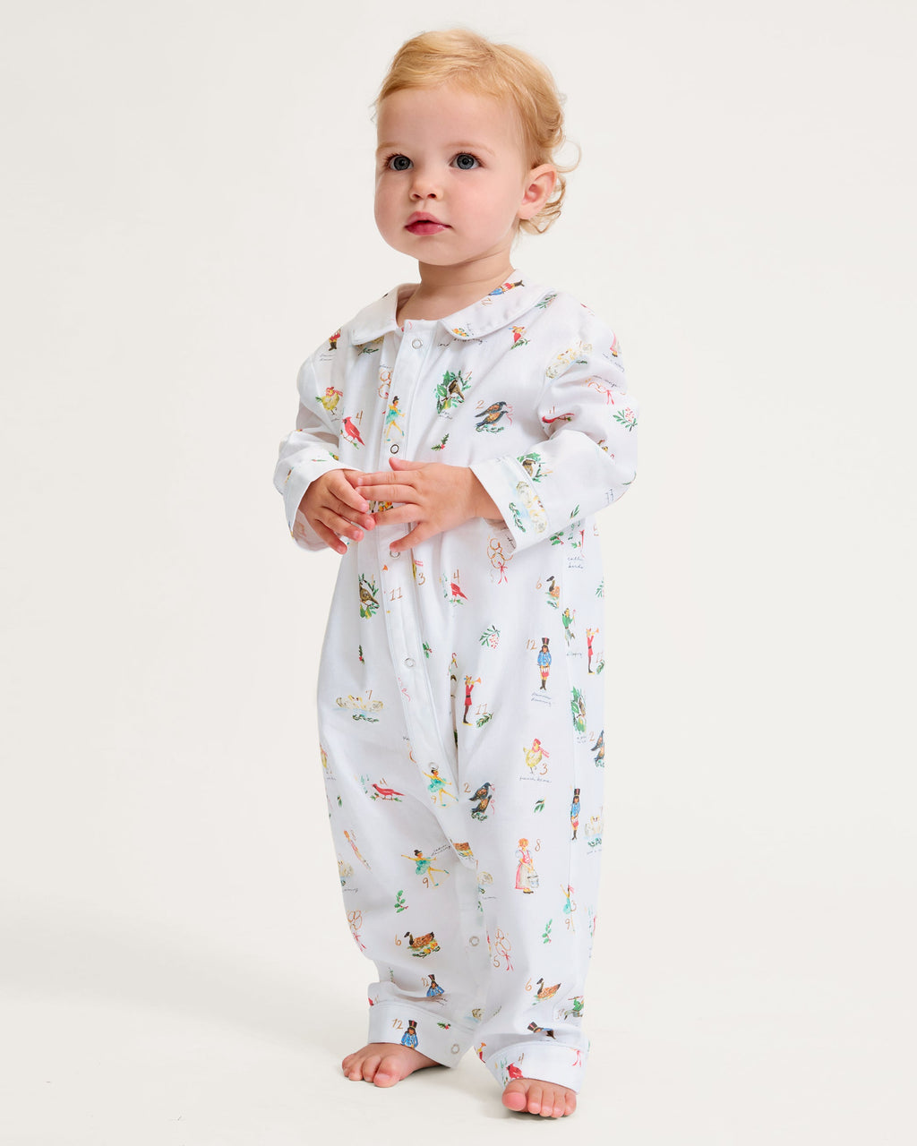 Petite Plume Twill Cambridge Romper in 12 Days of Christmas