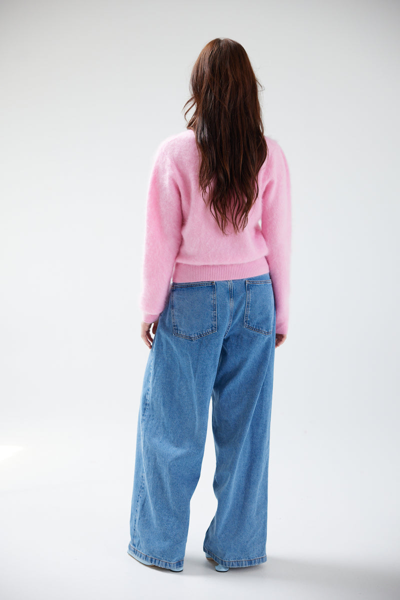 Colorush Brushed Wendy Crew Sweater in Primrose