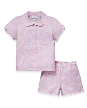 Petite Plume Twill Short Colette Pajama Set in Fleur Blush