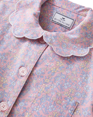 Petite Plume Twill Short Colette Pajama Set in Fleur Blush