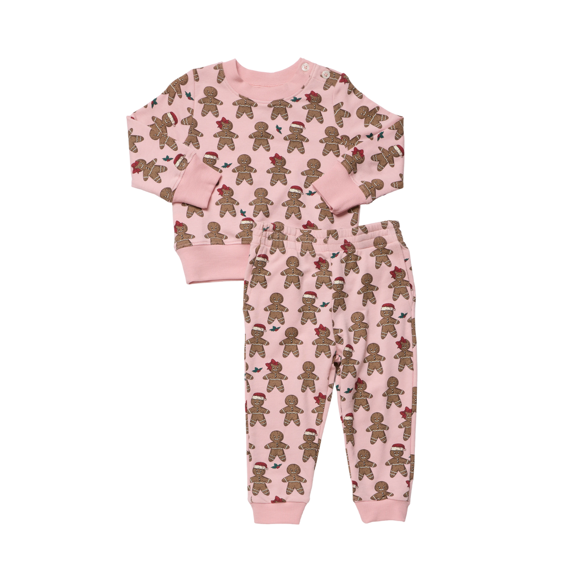 Coop Kids by Pink Chicken Baby Jax Jogger Set in Gingerbread Cookie