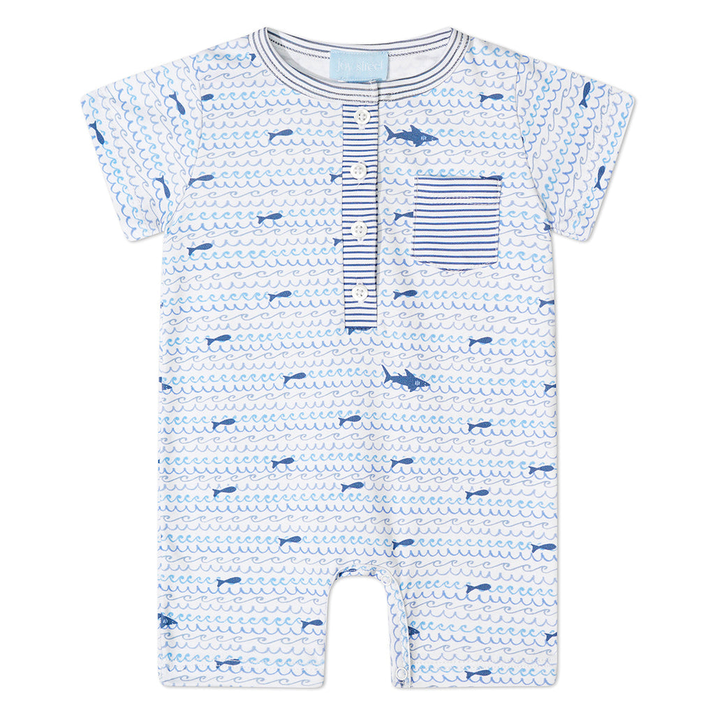 Joy Street Kids Shortie Romper in Sharks