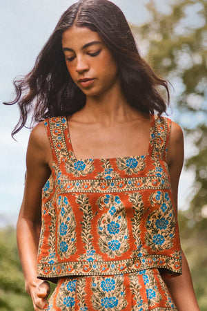 Hunter Bell Corby Top in Amber Glen Brown