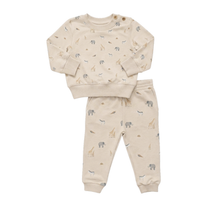 Pink Chicken Coop Jax Jogger Set in Safari Animals