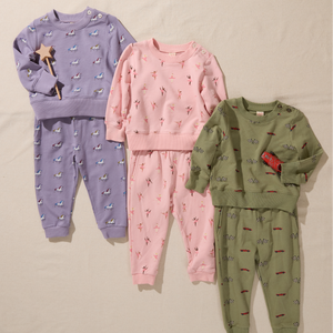 Coop Kids by Pink Chicken Baby Jax Jogger Set in Tiny Ballerinas