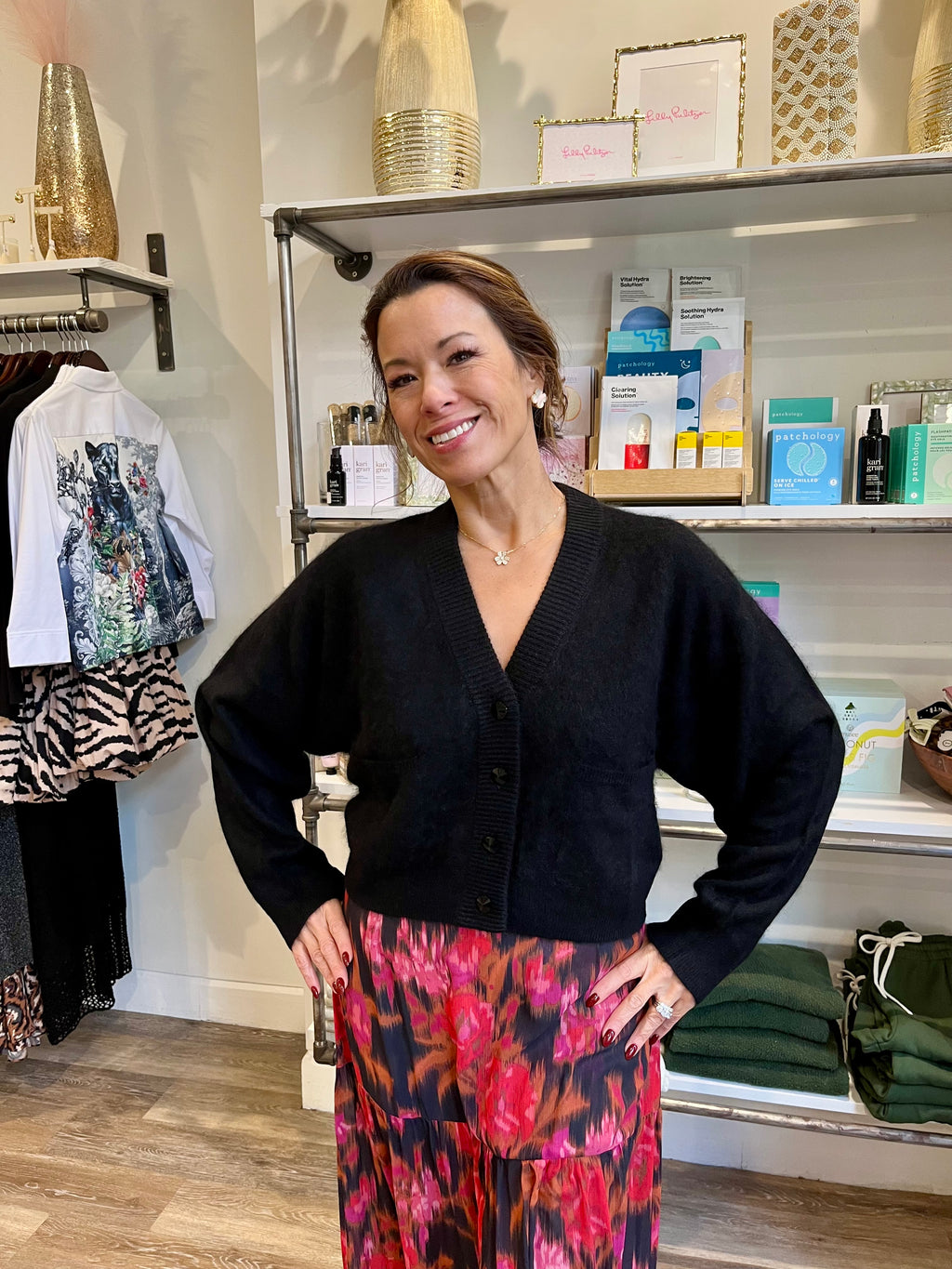 Colorush Brushed Lolas Cardigan in Asphalt