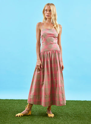 Hunter Bell Newberry Dress in Day Glow Check