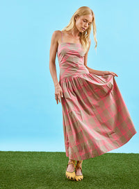 Hunter Bell Newberry Dress in Day Glow Check