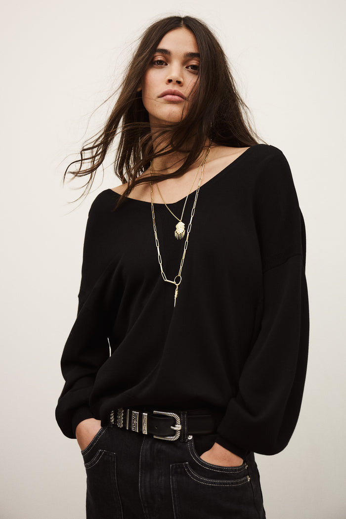 ba&sh Brenda Sweater in Noir
