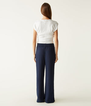 Michael Stars Susie Smocked Waist Pant in Nocturnal