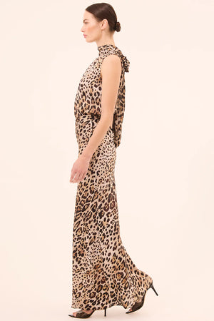 Misa Luka Top in Leopard Print