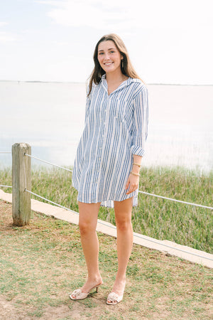 Victoria Dunn Elodie Mini Dress in Capri