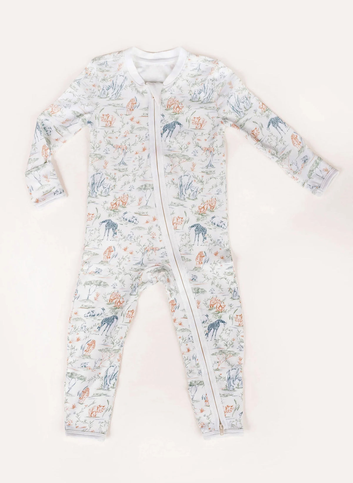Timo & Violet Baby Zippered One Piece in Sweet Savanna