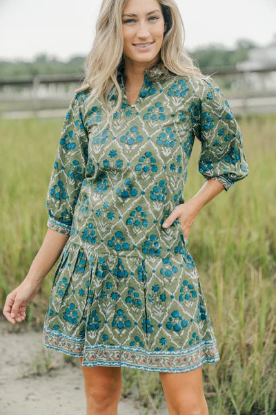 Victoria Dunn Liliana Dress in Dried Spruce