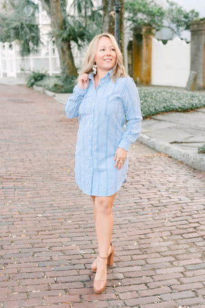 Victoria Dunn Elodie Mini Dress in Shoreline