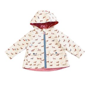 Pink Chicken Rafa Reversible Raincoat in Dachshunds