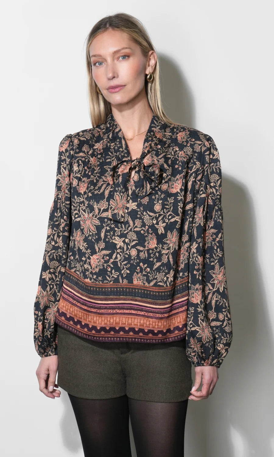 Greylin Darcie Flowy Blouse in Navy