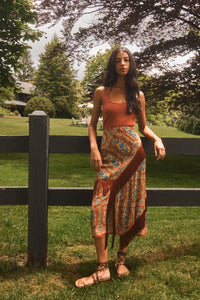 Hunter Bell Allyne Skirt in Amber Glen Brown