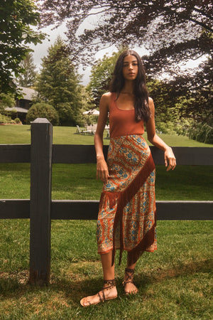 Hunter Bell Allyne Skirt in Amber Glen Brown