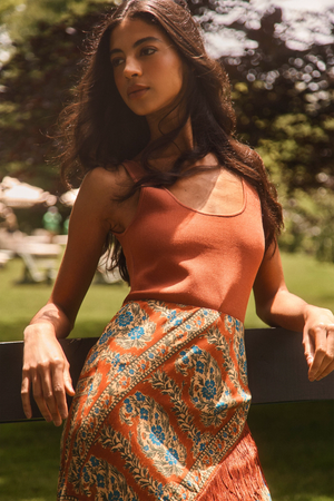 Hunter Bell Allyne Skirt in Amber Glen Brown