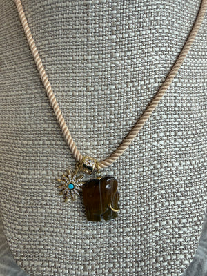 Assorted - Forever Blythe Vintage Gemstone Elephant Necklace
