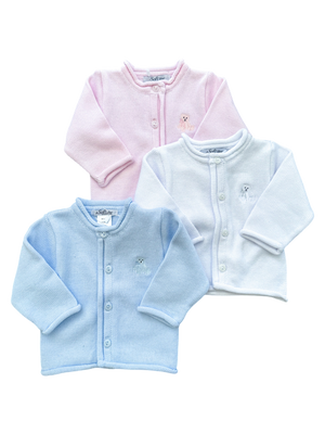 A Soft Idea Sweet Bear Baby Cardigan - Multiple Colors!