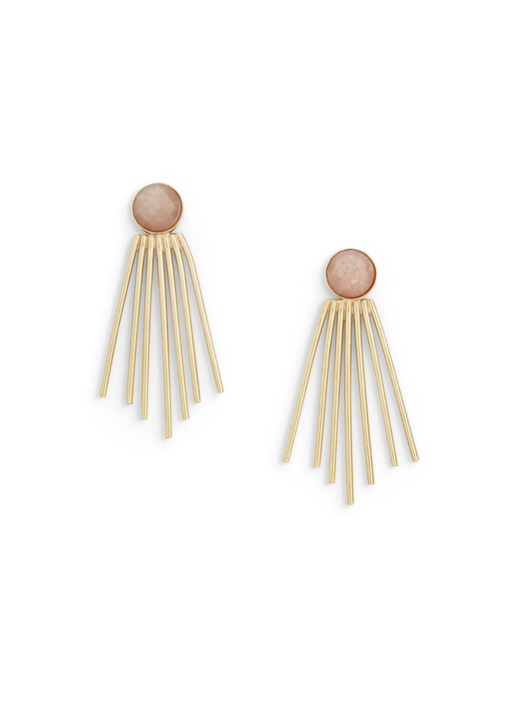 Ever Alice Becca Earrings in Peach Moonstone