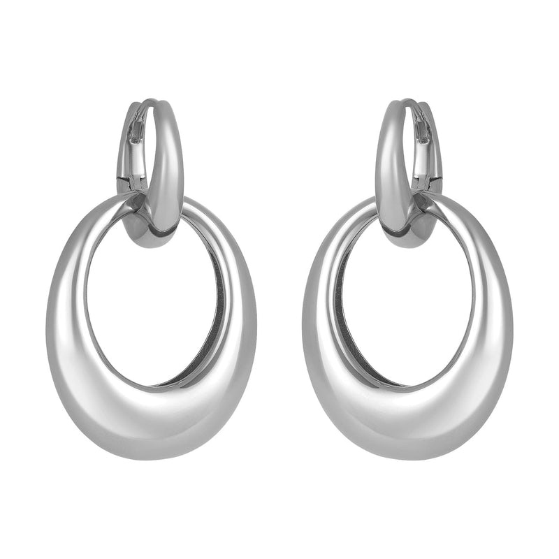 fyb Petra Hoop Earrings in Silver