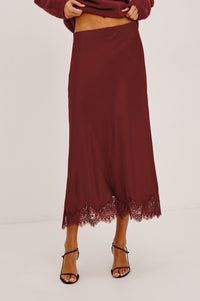 Rails Ebony Skirt in Crimson