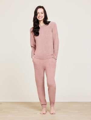 Barefoot Dreams CozyChic Lite Rib Blocked Pullover in Terra