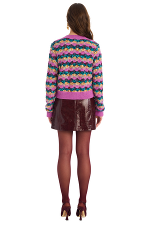 Allison Emerson Cardigan in Orchid Multi
