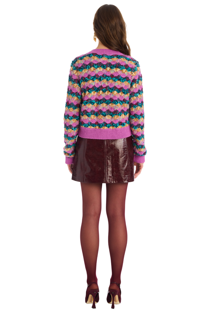 Allison Emerson Cardigan in Orchid Multi