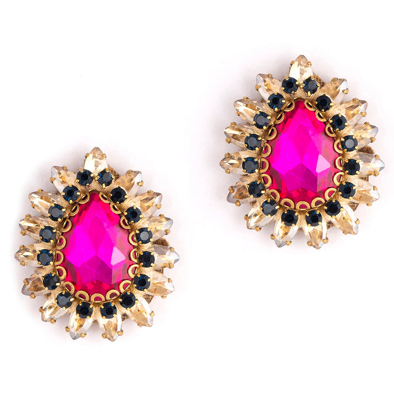 Deepa Gurnani Leesha Crystal Earrings - Multiple Colors!