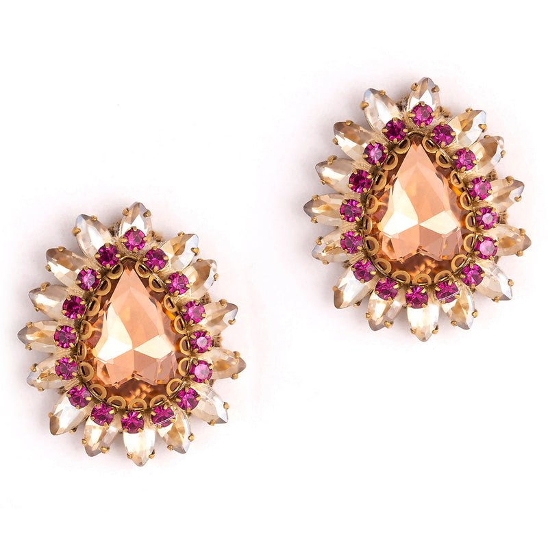 Deepa Gurnani Leesha Crystal Earrings - Multiple Colors!