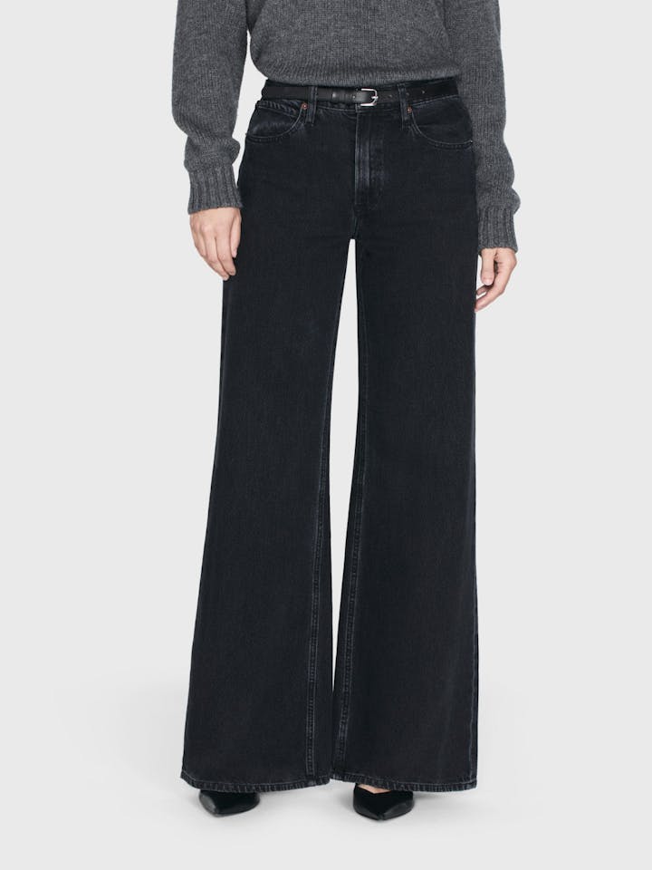 Frame Easy Wide Flare Jean in Inkwell