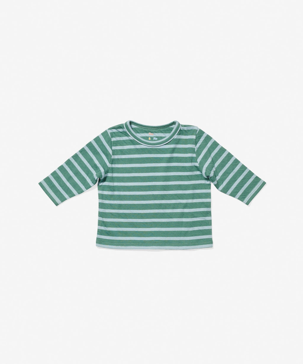 Oso & Me Baby Edward T-Shirt in Forest Stripe