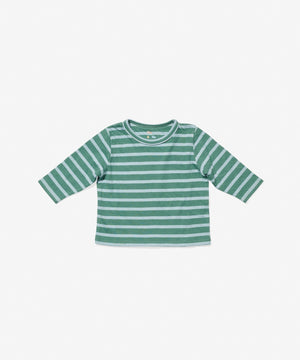 Oso & Me Baby Edward T-Shirt in Forest Stripe