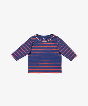 Oso & Me Baby Edward T-Shirt in Navy Fine Stripe