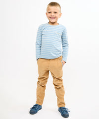 Oso & Me Edward Stripe T-Shirt in Dusty Blue