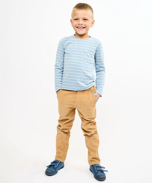 Oso & Me Edward Stripe T-Shirt in Dusty Blue