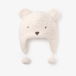 Elegant Baby Aviator Hat in Polar Bear