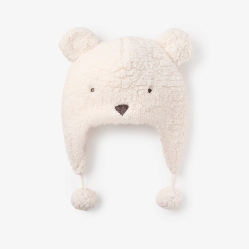 Elegant Baby Aviator Hat in Polar Bear
