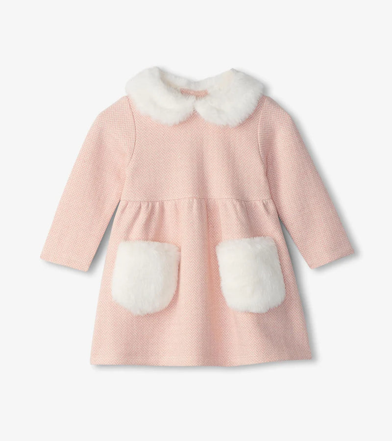 Hatley Rose Elegance Fur Trim Dress