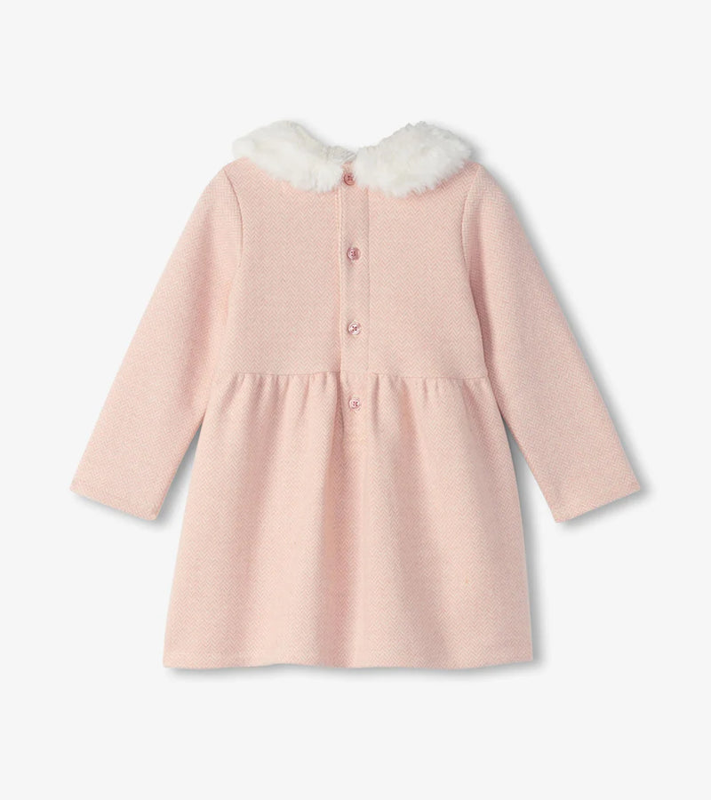 Hatley Rose Elegance Fur Trim Dress