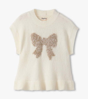 Hatley Sweater Vest in Gold Bow