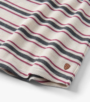 Hatley Waffle Henley in Oatmeal Stripe