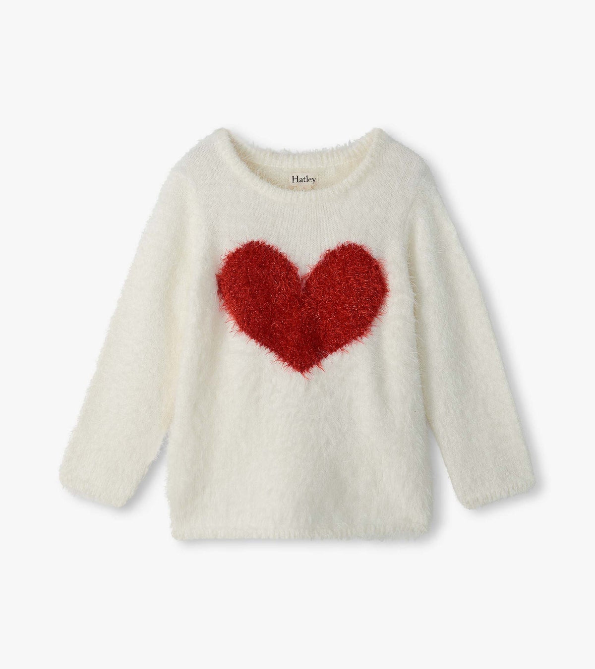 Hatley Red Heart Everywhere Sweater in Cami Lace